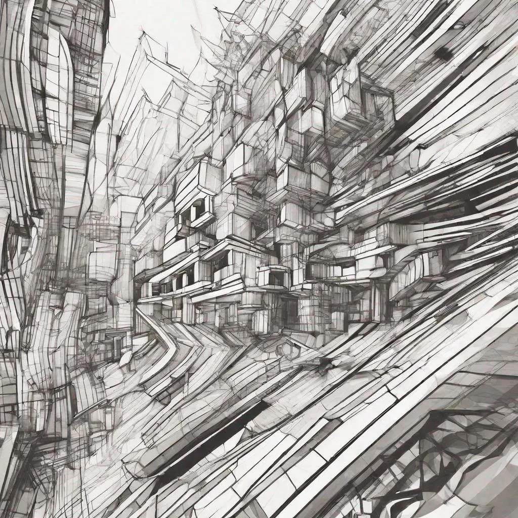 Prompt: architecture abstract doodle