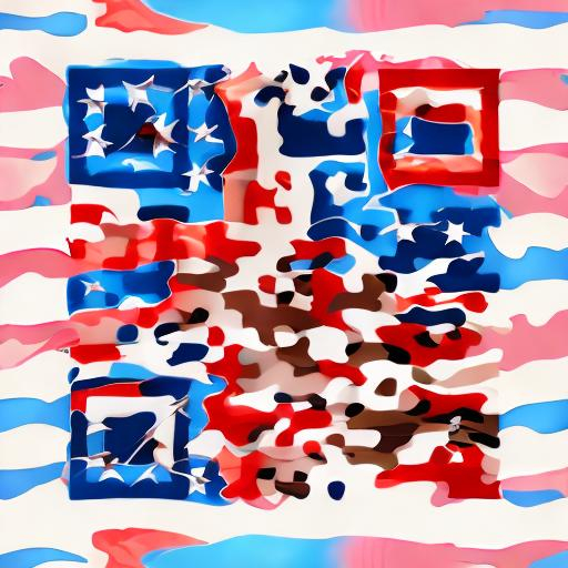 Prompt: red white and blue camouflage pattern, patriotic design
