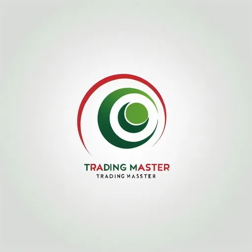 Prompt: A logo with the word trading master in green and red and white background