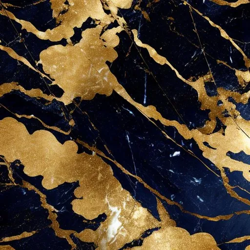 Prompt: Navy blue and golden marble ,hyper realistic , resembling universe