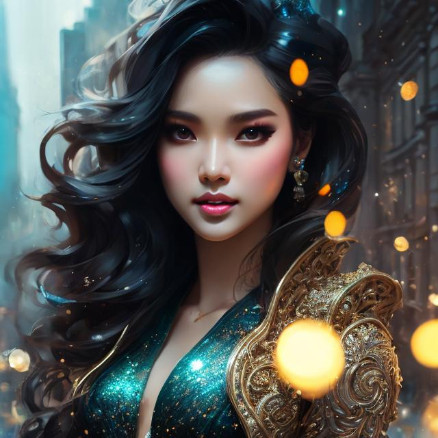 Prompt: splash art, by Greg rutkowski, hyper detailed perfect face,

beautiful kpop idol sitting, full body, long legs, perfect body,

high-resolution cute face, perfect proportions,smiling, intricate hyperdetailed hair, light makeup, sparkling, highly detailed, intricate hyperdetailed shining eyes,  

Elegant, ethereal, graceful,

HDR, UHD, high res, 64k, cinematic lighting, special effects, hd octane render, professional photograph, studio lighting, trending on artstation