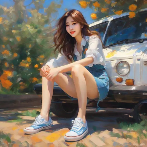 Prompt: safe girlfriend, girlfriend bending over, can show parents, is pretty ,humble, wholesome, gamer girl, korean gf, korean girl, post-impressionism, impressionism, van gogh style painting

splash art, by Greg rutkowski, hyper detailed perfect face,

beautiful kpop idol sitting, full body, long legs, perfect body,

high-resolution cute face, perfect proportions,smiling, intricate hyperdetailed hair, light makeup, sparkling, highly detailed, intricate hyperdetailed shining eyes,  

Elegant, ethereal, graceful,

HDR, UHD, high res, 64k, cinematic lighting, special effects, hd octane render, professional photograph, studio lighting, trending on artstation
