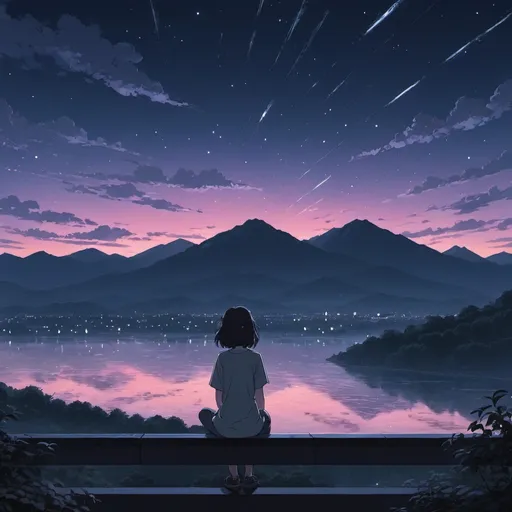 Prompt: Write "do you actually get how i feel, A?" over a moody lofi anime aesthetic night sky.