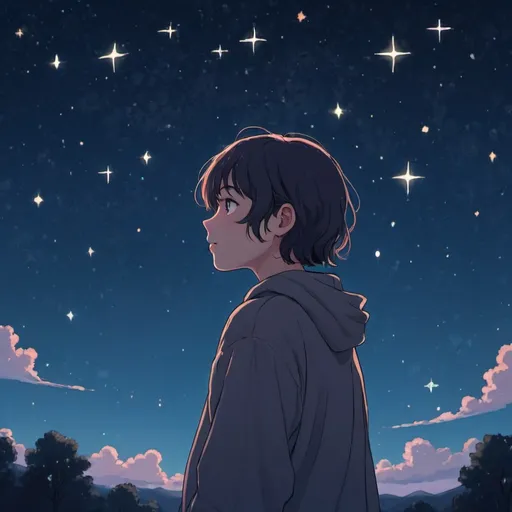 Prompt:  "do you actually get how i feel" ,written, in the starry sky., lofi, 