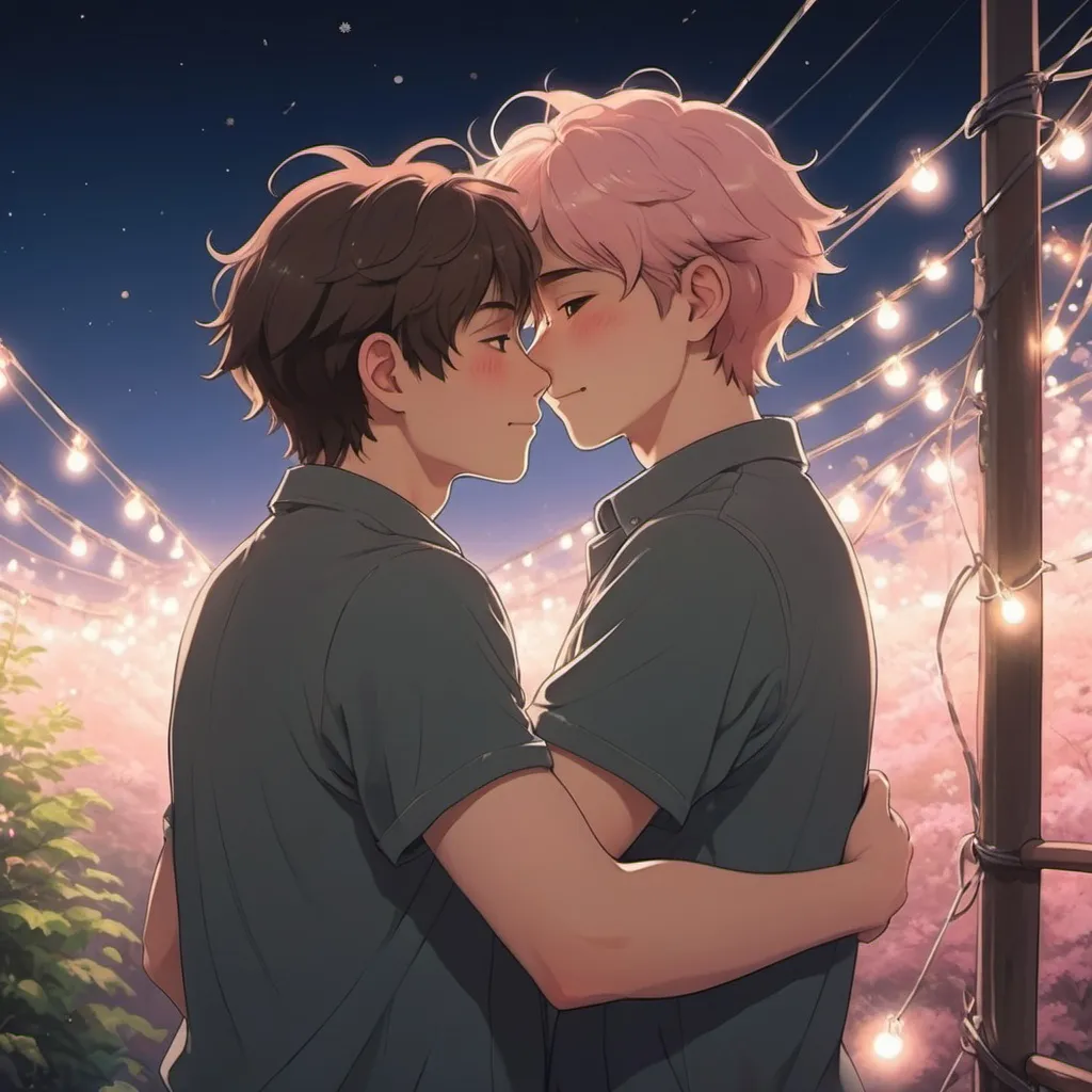 gay couple, lofi, anime, matching profile pictures,...