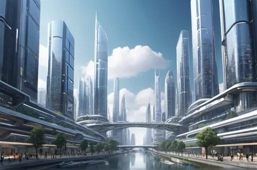 Prompt: A high tech city