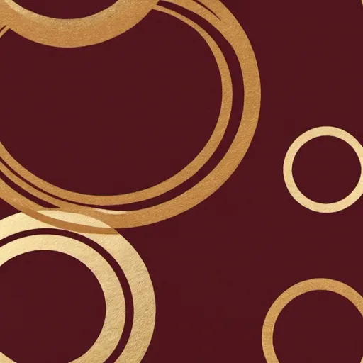 Prompt: burgundy and gold circle