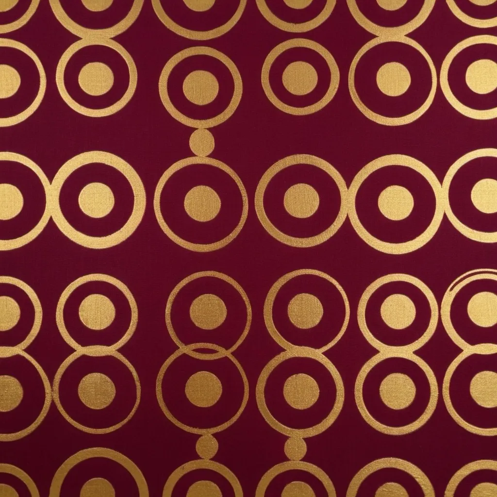 Prompt: burgundy and gold circles 