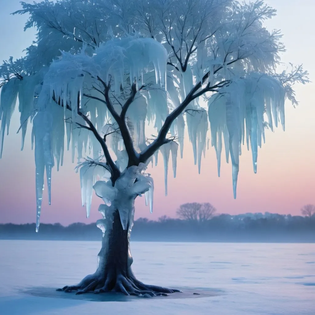 Prompt: Ice tree