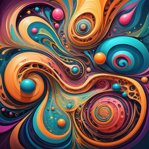 Prompt: Create an imaginative, abstract digital art painting exploring swirling organic shapes, intricate patterns, glossy textures, and bright colors in an unusual composition to depict the concept of a "digital consciousness" in an interpretative, non-objective manner.