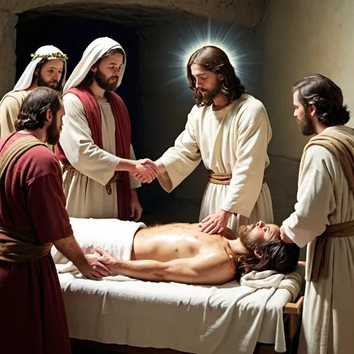 Prompt: Jesus healing
