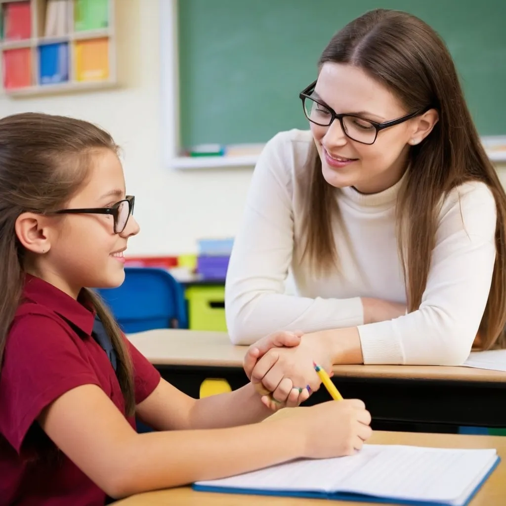 Prompt: elementary school positive relationship between teacher and student 