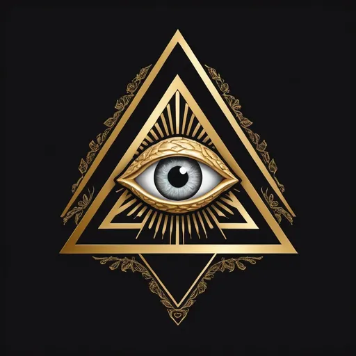 Prompt: (accurately spelled text "ERFOLGSAKADEMIE"), logo design, (all-seeing eye), triangular shape, (gold outline), brain in bird's-eye view at the center, (realistic brain color), (black background), modern, sleek, professional appearance, high quality, striking contrast, visually appealing, artistic sophistication, emphasize clarity, memorable brand identity.