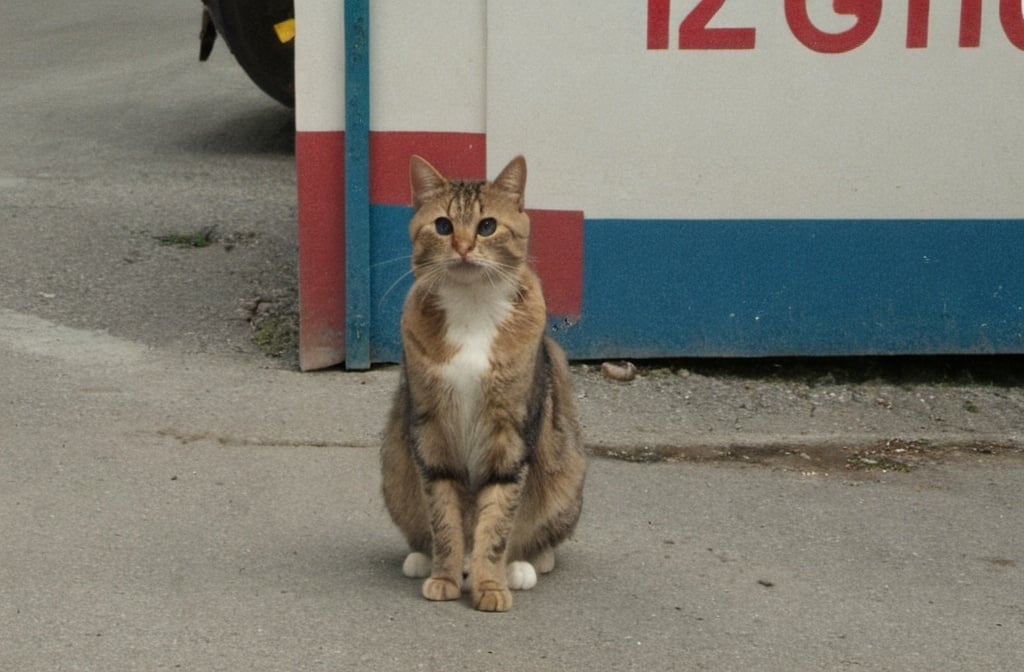 Prompt: A Cat is standing beside her