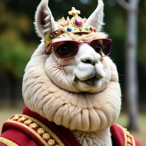 Prompt: Alpaca emperor ruler of all 