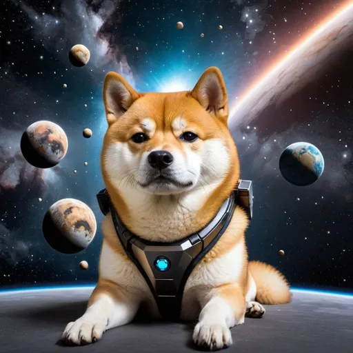 Prompt: Shiba cryto in the space
