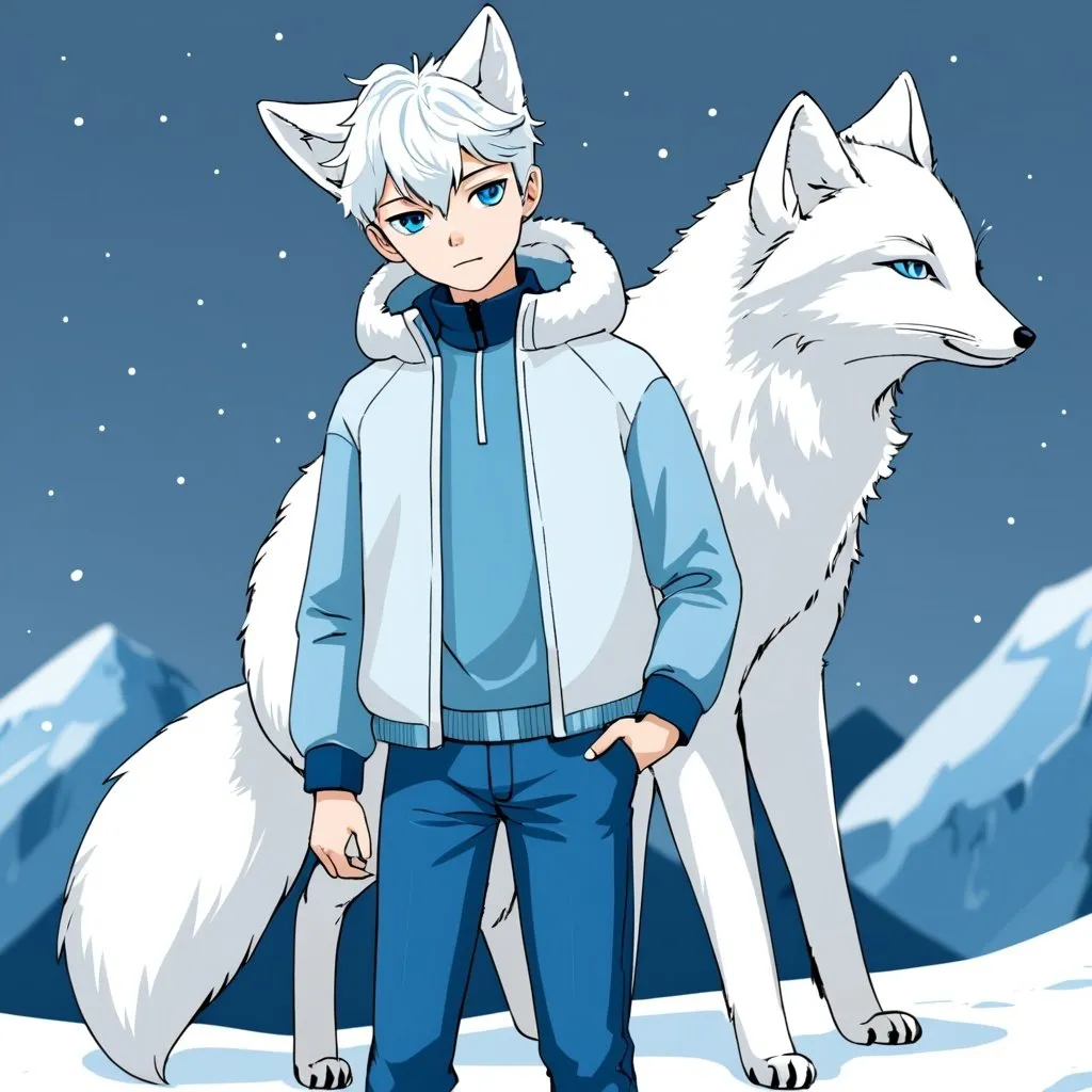 arctic wolf human form anime