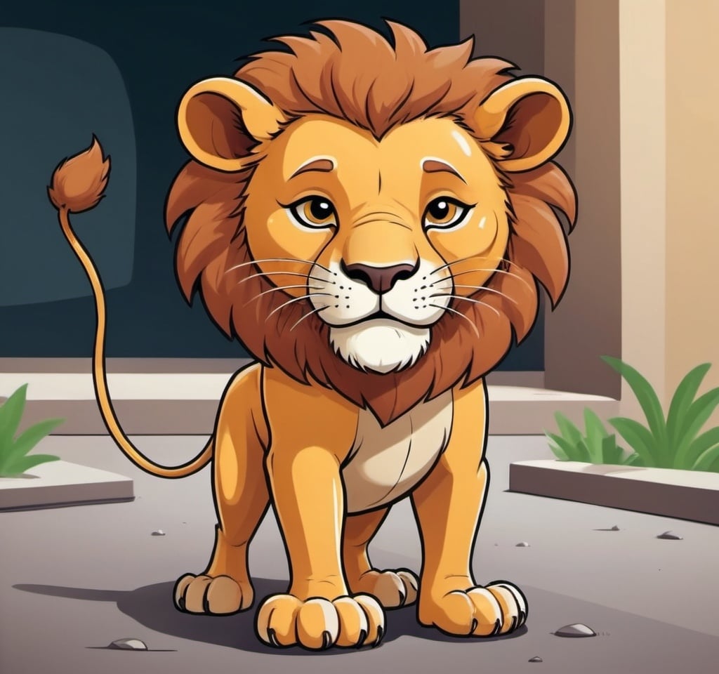 Prompt: Keto is a lion. It is a character thought by a 6 year old Indian child. Keto is friendly, helpful, adorable lion. He cares about sustainability, world, life, kids, humans, animals. He can walk on 2 legs. He is always happy.

We need this character for developing a comic book for kids.

This has to be unique and free from copyright.