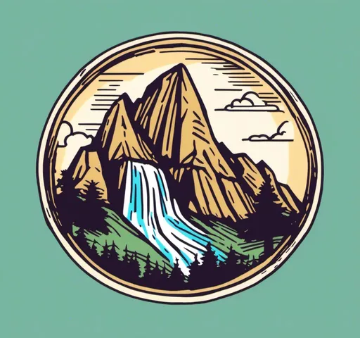 Prompt: <mymodel> simple (2d) logo of a mountain (cartoon) minimal color vibrant color (illustrated)