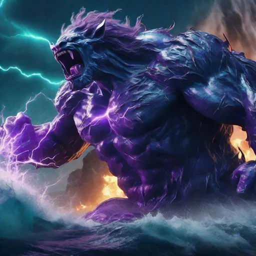 Prompt: Zues & Poseidon use purple & teal outlined black-lightning bolts & burning-seawater to battle the monstrous Titans. Epic cinematic brilliant stunning intricate meticulously detailed 3D beautifully shot, hyperrealistic, sharp focus,, perfect composition, high contrast, high contrast, colorful polychromatic, ultra detailed, ultra quality."

Weight:1   Save

Prompts are hidden from other users