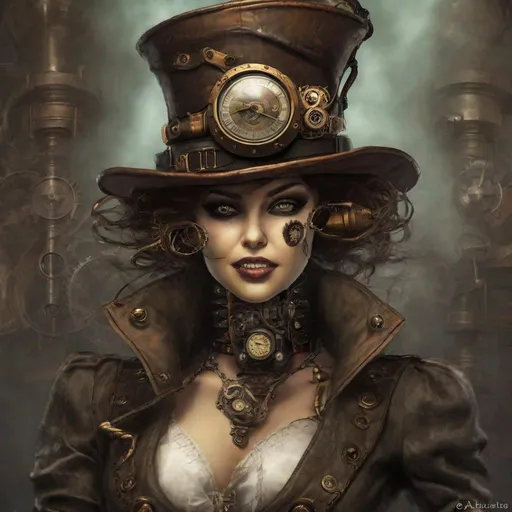 Prompt: The embodiment of evil. Steampunk