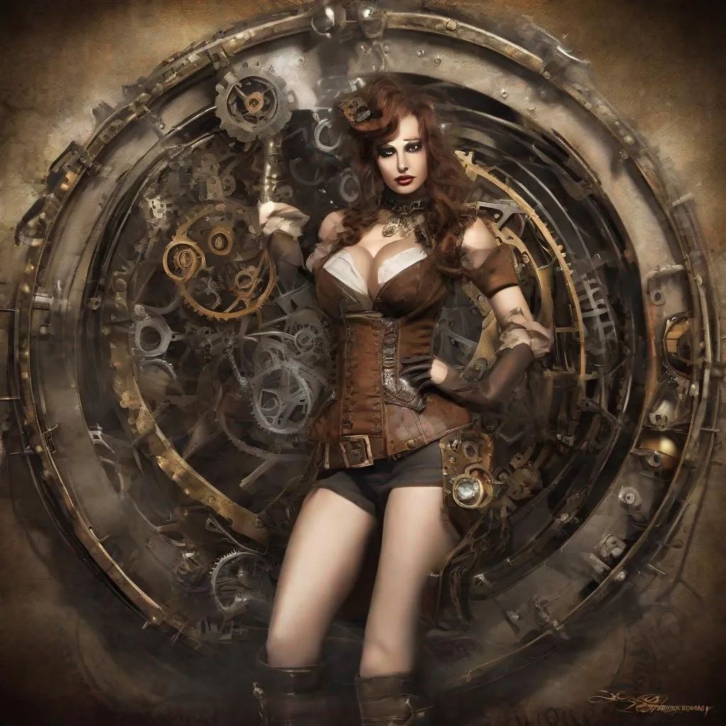 Prompt: The embodiment of rage. Steampunk