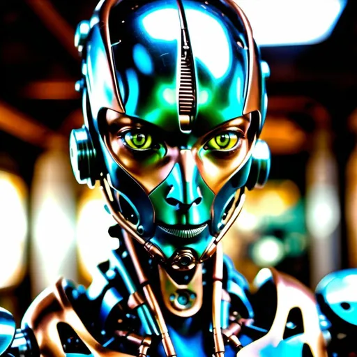 Prompt: All chrome & metallic copper bronze brushed steel colors, full body steampunk mantis-humanoid cyborg advanced. intricate details, HDR, beautifully shot, hyperrealistic, sharp focus, 64 megapixels, highly detailed mech mecha mechanical gears, cogs, pistons, gauges perfect composition, high contrast, cinematic, atmospheric, moody Professional photography, bokeh, natural lighting, canon lens, shot on dslr 64 megapixels sharp focus