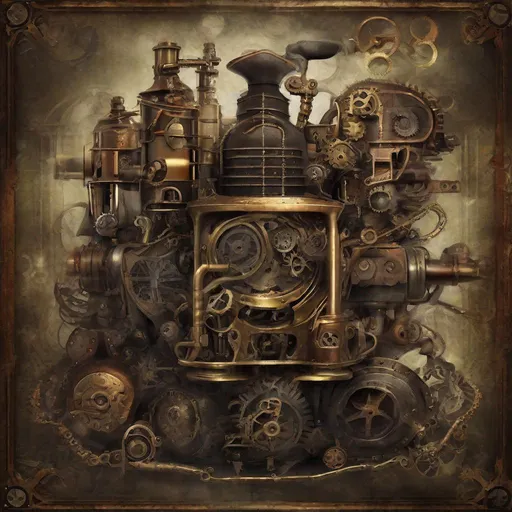 Prompt: The essence of rage. Steampunk