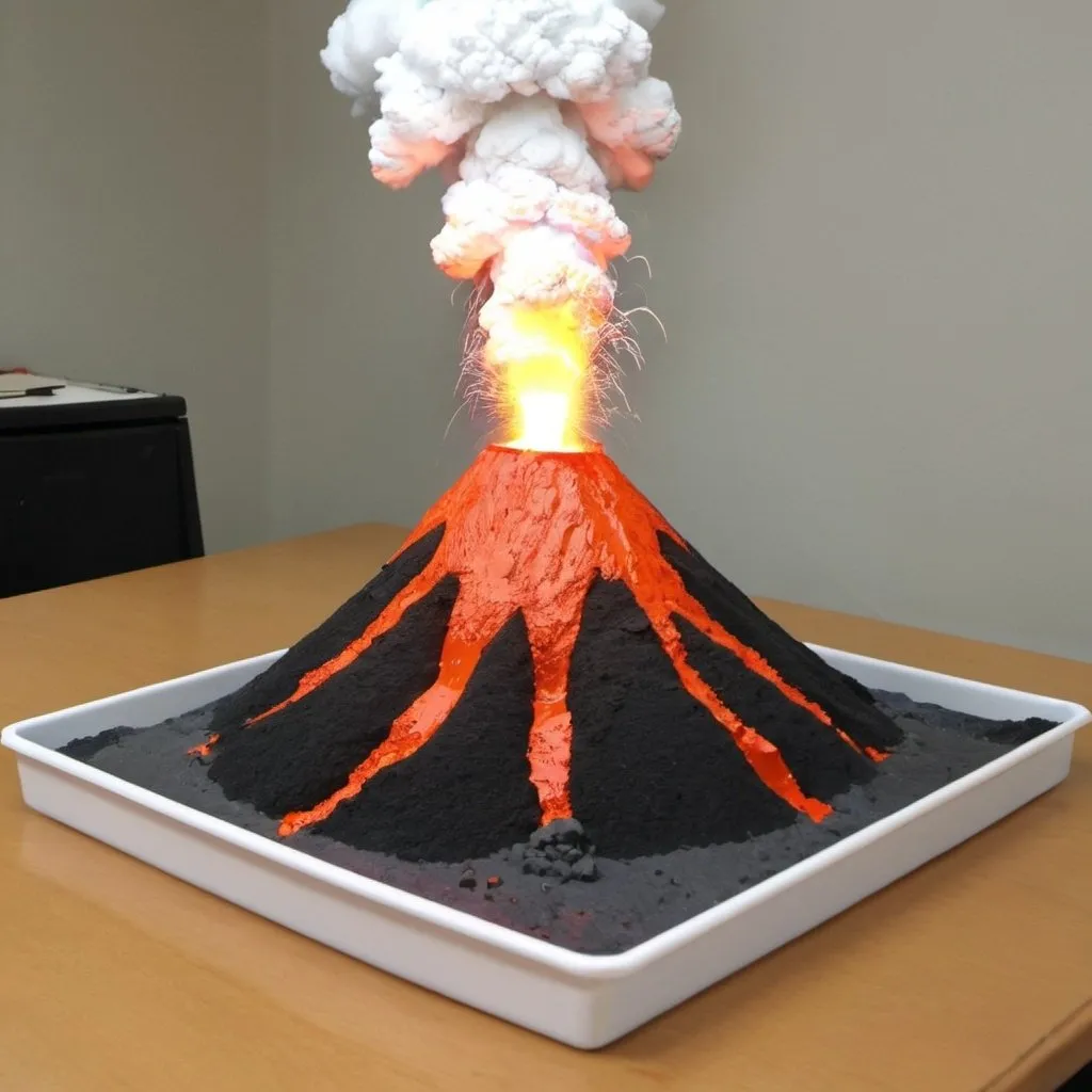 Prompt: Volcano experiment