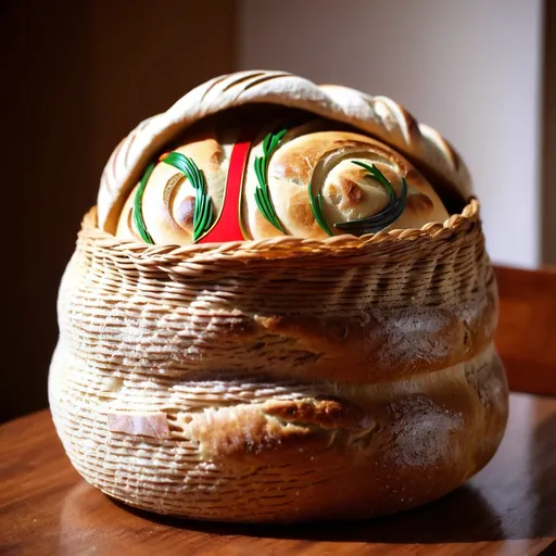 Prompt: Jar from challa bread shape