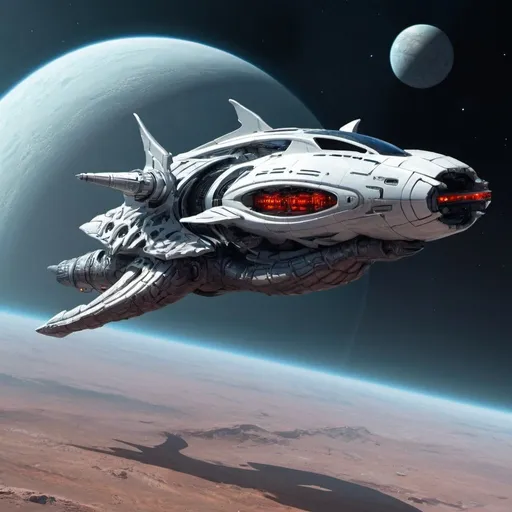 Prompt: Space cruiser, futuristic, sci-fi, space dragon 