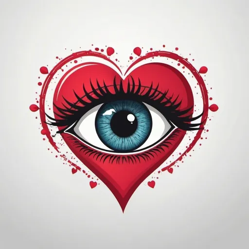 Prompt: Make a eye catchy  logo with a heart and In love written in the middle of the heart 