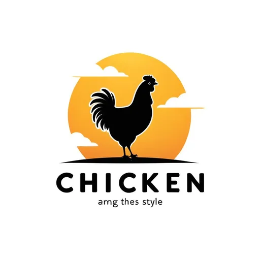 Prompt: Change theme of image to bring the sun more into life and change style of the chicken, also using the same style add a lamb behind the chicken 