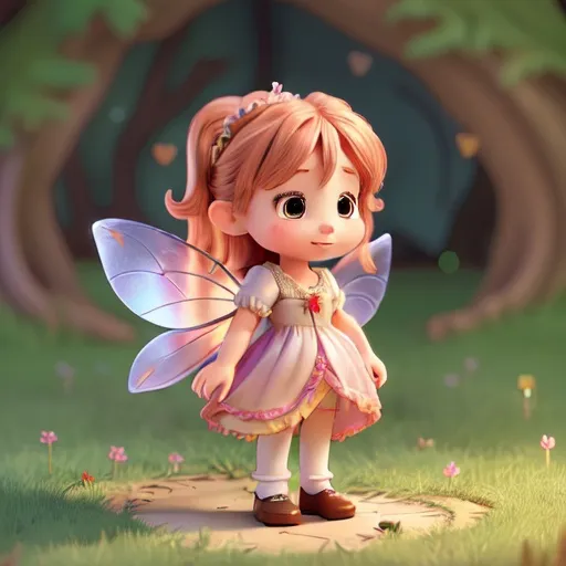 Prompt: A little fairy tale girl