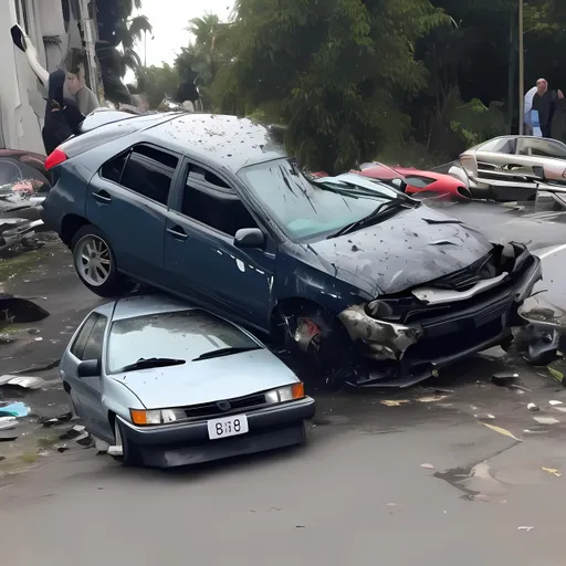 Prompt: Toyota Corolla Crashed