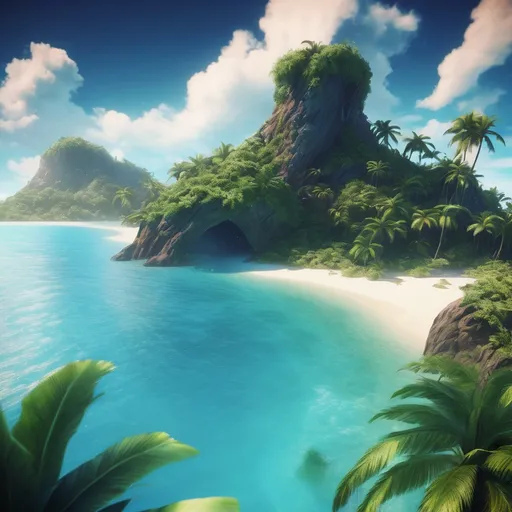 Prompt: dreamscape tropical island

