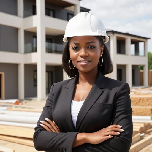 Prompt: Black Female Property developer
