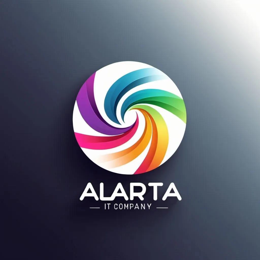 Prompt: create an IT company logo named "ALARATA", with tag line systems & services ,that contains happiness in the logo