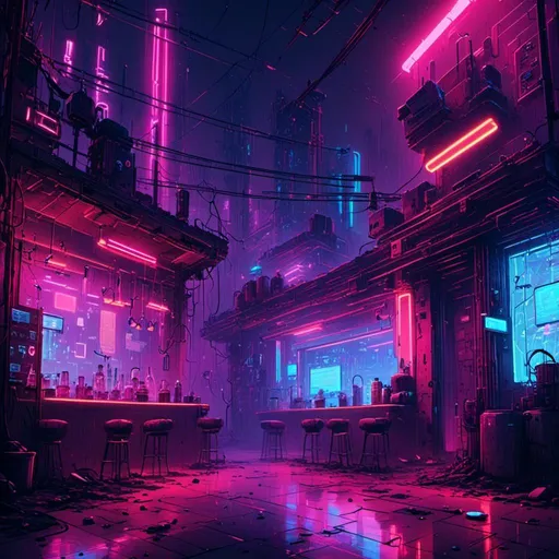 Prompt: background banner, party, cyberpunk, dystopian setting, neon colours <mymodel>