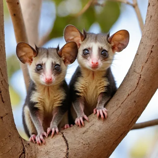 two adorable baby ringtail possums asleep in a cake...