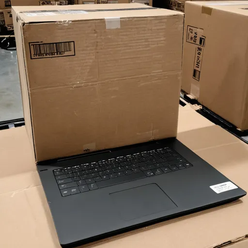 Prompt: A laptop being shipped