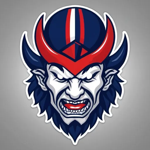 Prompt: Create a mascot for Dinwiddie Middle School generals with the colors navy blue and red