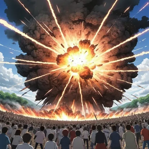 Prompt: epic anime battle, big explosion

