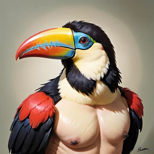 Prompt: buff toucan Sam