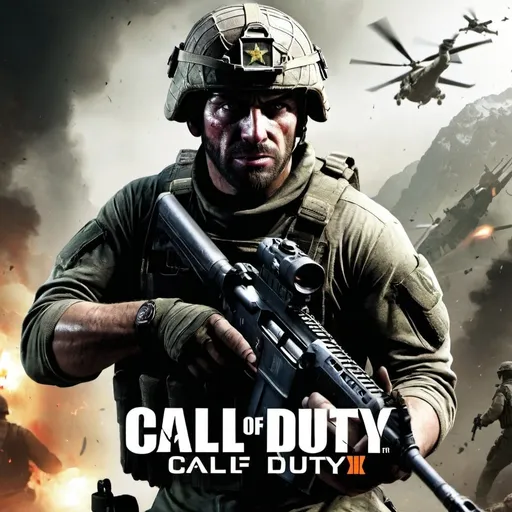 Prompt: make a movie poster about call of duty