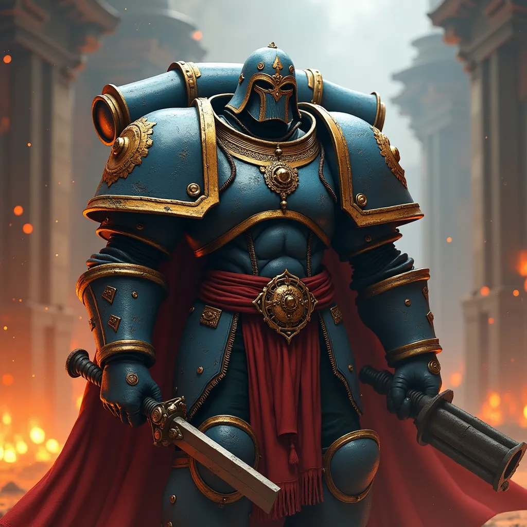 Prompt: Create a kingdom for a space marine world in the warhammer 40k universe