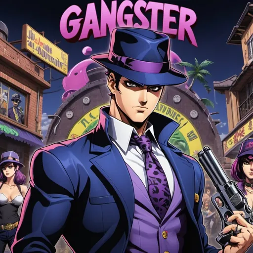 Prompt: Gangster Paradise JoJo's bizzare adventure themed