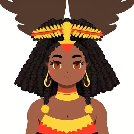 Prompt: Papua New Guinean mix race woman