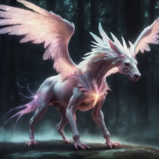 Prompt: mystical creature with wings