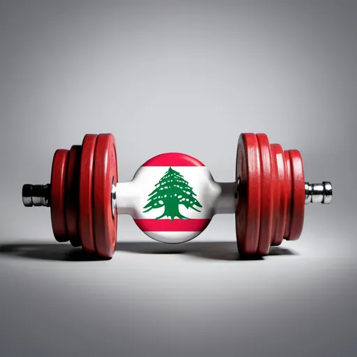 Prompt: Lebanese country in a dumbbell design